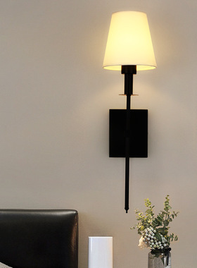 美式简约酒店卧室床头壁灯客厅背景墙过道走廊楼梯阳台创意墙壁灯