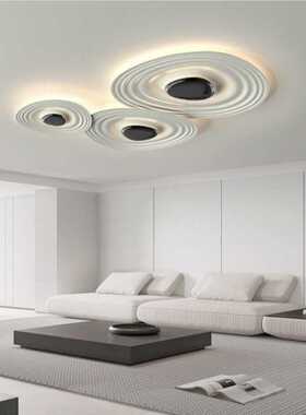 意式轻奢水波纹镜面客厅吸顶灯现代简约卧室衣帽间玄关装饰餐厅灯