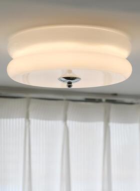 奶油风卧室吸顶灯法式简约复古书房阳台过道北欧田园创意中古灯具