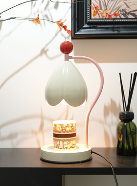 奶油风定时香薰无火融蜡灯