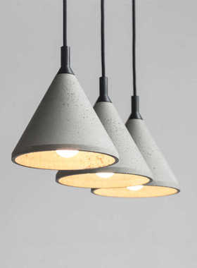 现代简约水泥单头吊灯工业风复古创意个性艺术餐厅酒店服装店灯具