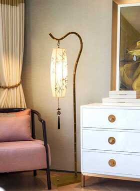 新中式竹子立式落地灯中国风简约茶室酒楼灯复古禅意书房护眼台灯