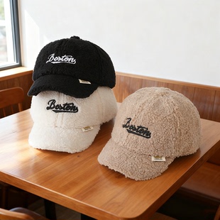 宝宝帽子秋冬季男女童加厚保暖鸭舌帽韩版羊羔绒儿童棒球帽冬天潮