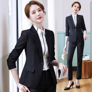 高端职业装套装女时尚气质西服正装工作服秋冬大学生面试西装工装