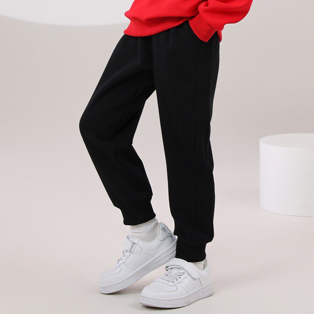 儿童裤子春装薄款男童女童黑色校服运动裤薄卫裤青少年大码薄裤子