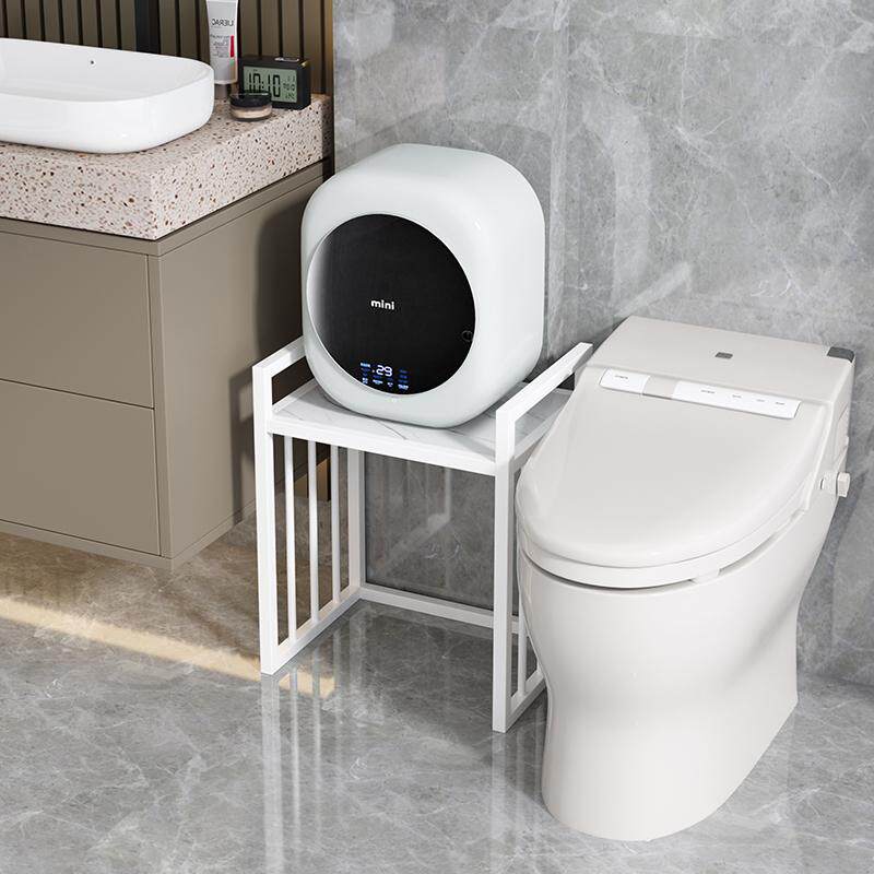 迷你内裤洗衣机架子石头小吉熊置物收纳浴室阳台窄夹缝桌防震底座