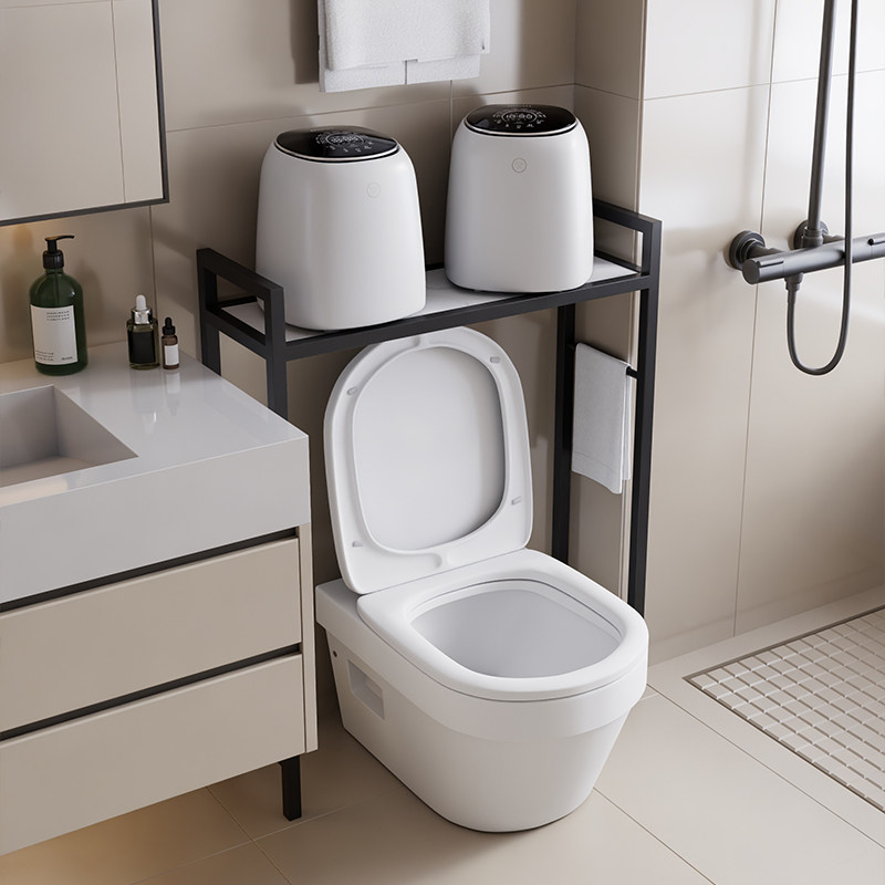 浴室夹缝收纳架马桶上方置物架迷你小洗衣机放置台落地长条窄桌架