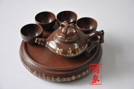 山东济南木鱼石 长清木鱼石 木鱼石 木鱼石茶壶 经典清幽款式茶具
