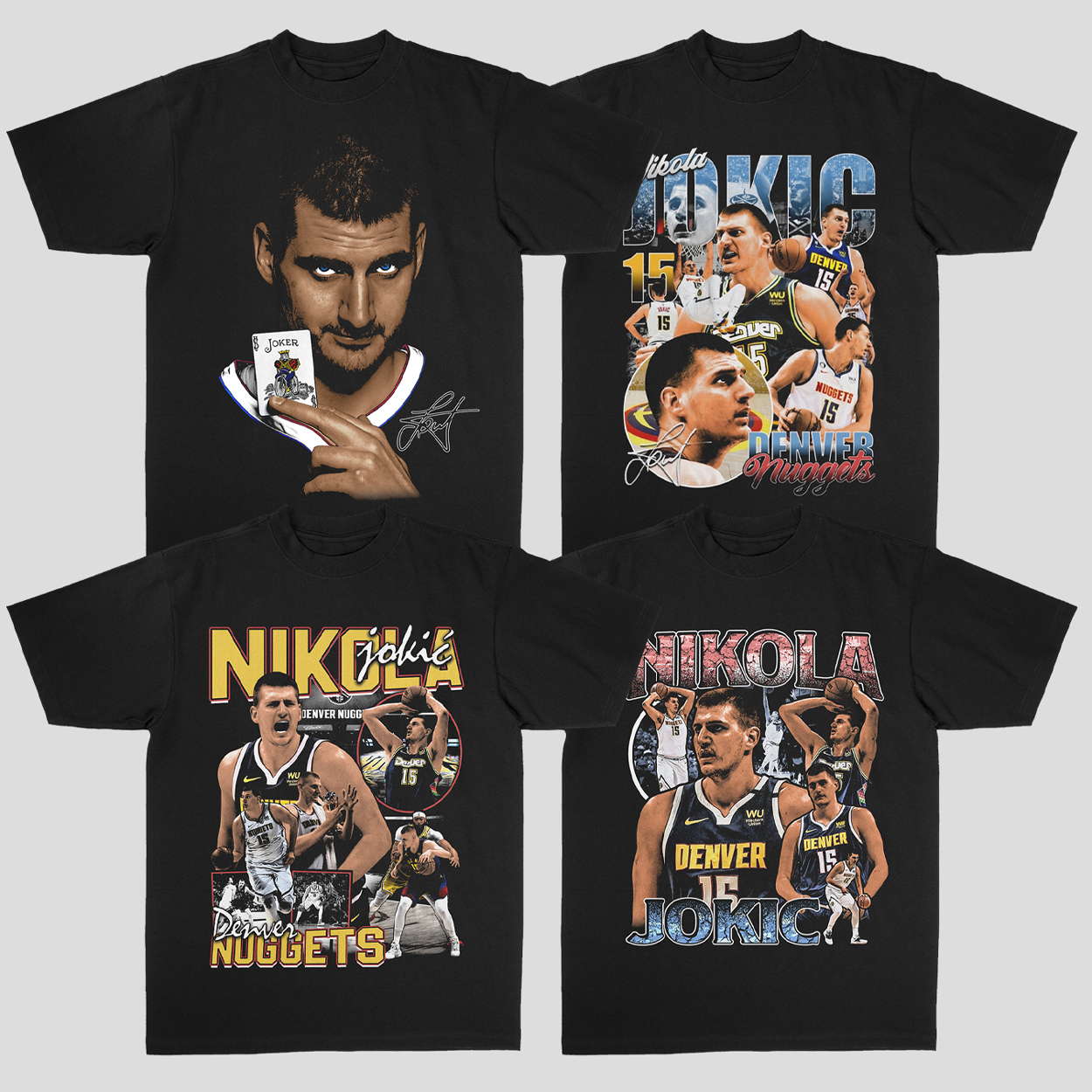 约基奇Nikola Jokic美式重磅街头印花数码直喷纯棉透气短袖T恤