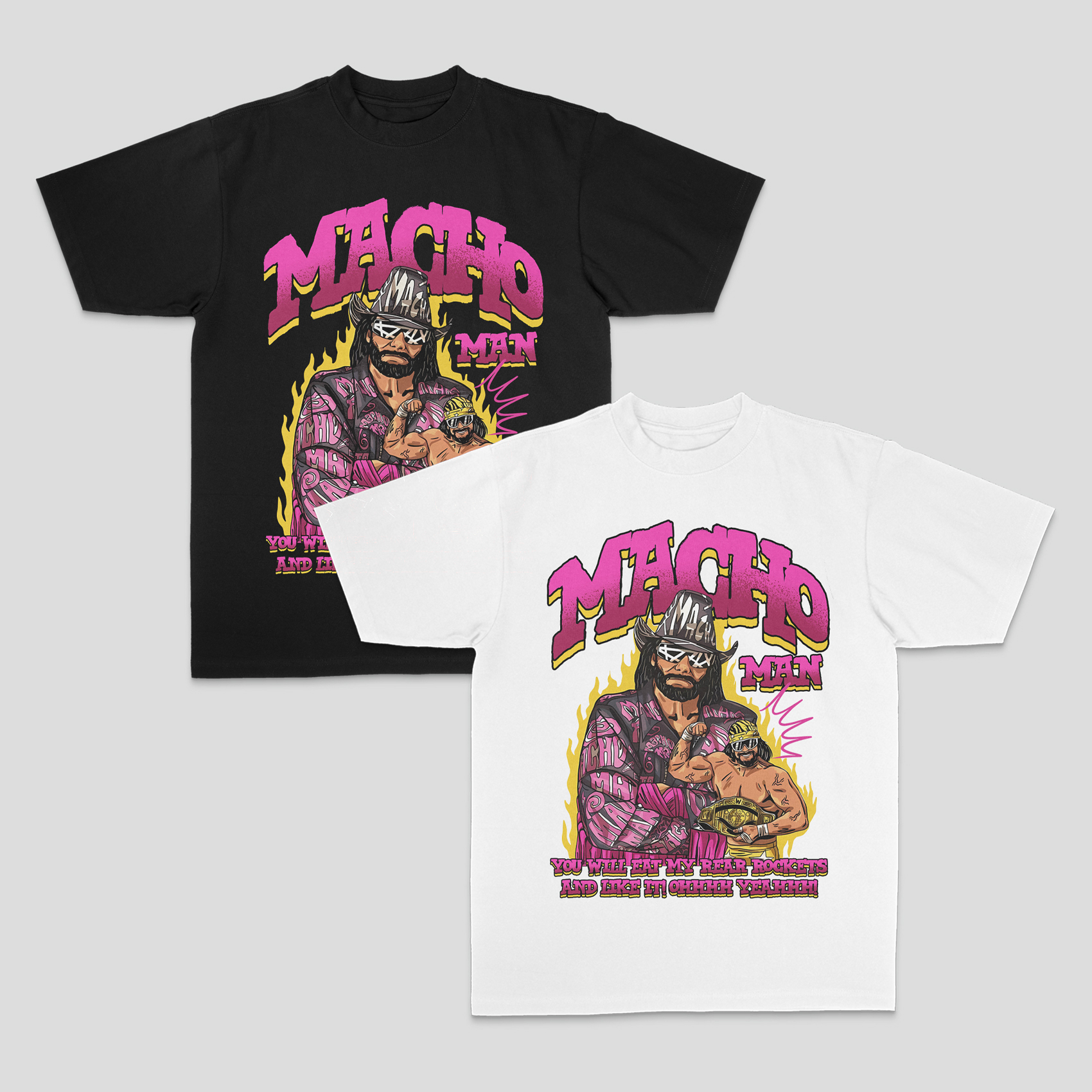 Randy Savage Macho Man美式260克重磅100%纯棉UFC短袖T恤