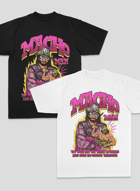 Randy Savage Macho Man美式260克重磅100%纯棉UFC短袖T恤