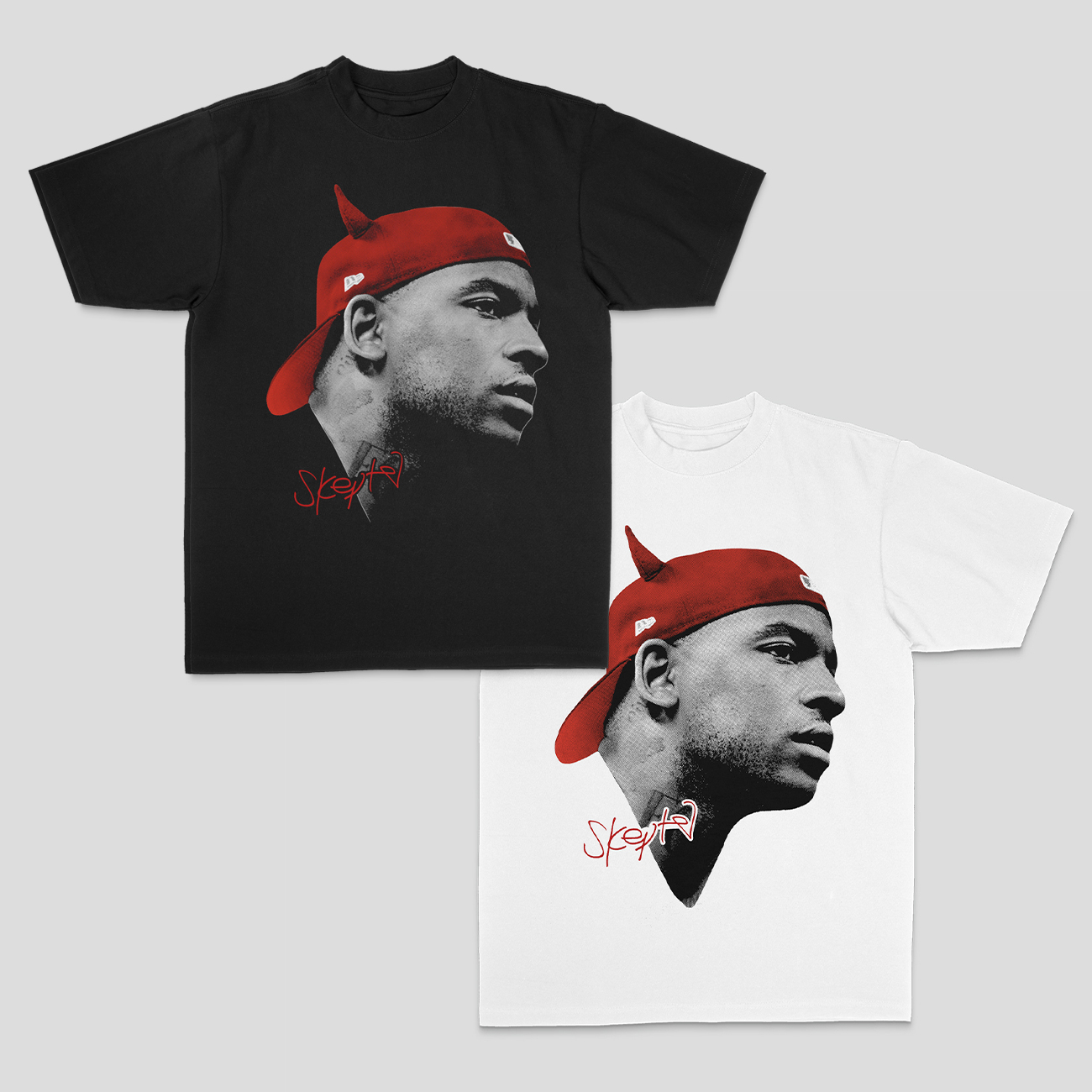 skepta斯凯普塔说唱美式宽松街头重磅纯棉数码直喷夏季短袖T恤