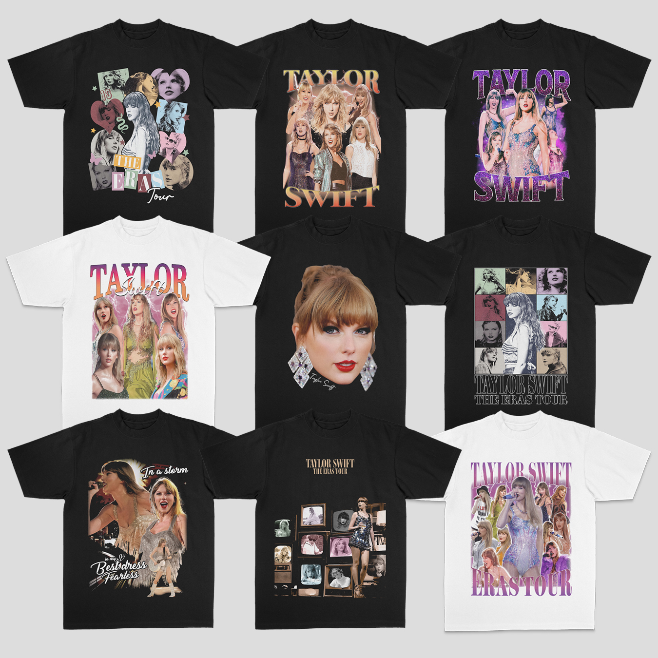 泰勒霉霉Taylor Swift同款美式复古重磅纯棉数码直喷夏季短袖T恤