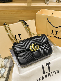 小香风包包女2025新款 百搭潮单肩斜挎包菱格链条包 秋冬高级感时尚