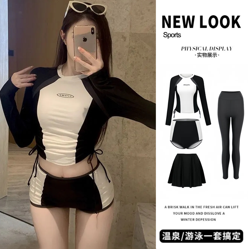 游泳衣女高颜值分体韩版ins风少女小胸聚拢时尚气质旅行沙滩度假