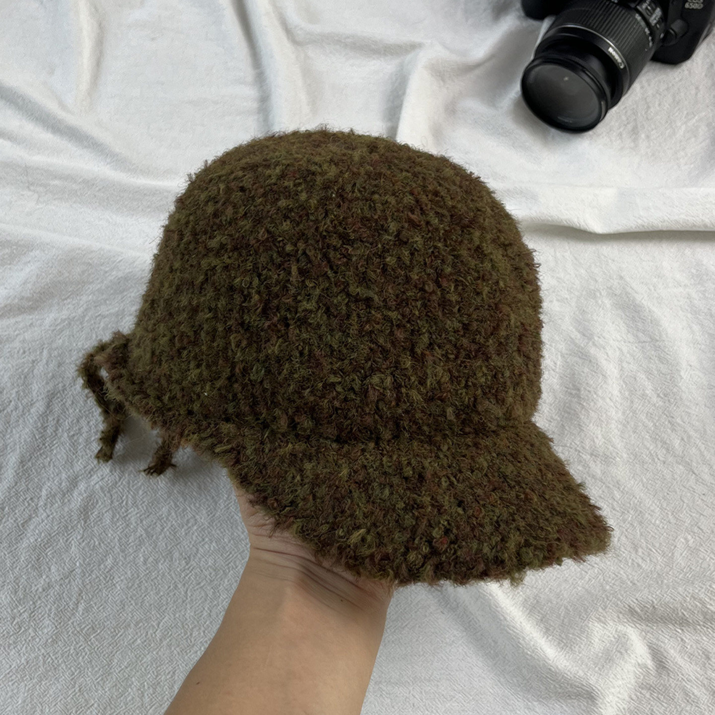 秋冬保暖显脸小羊羔毛圆顶马术帽