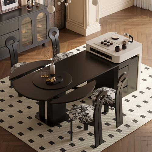 方圆两用岛台餐桌一体家用