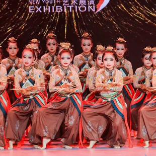 云川之舞舞华杯西夏公主敦煌儿童演出服灼灼千姿少儿古典舞演出服