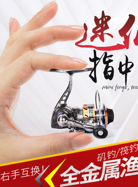 迷你抛杆矶竿微物冰钓纺车轮特价
