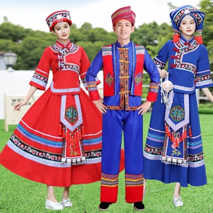 苗族服装男女成人广西壮族瑶族衣服贵州侗族盛装礼服长裙土家族