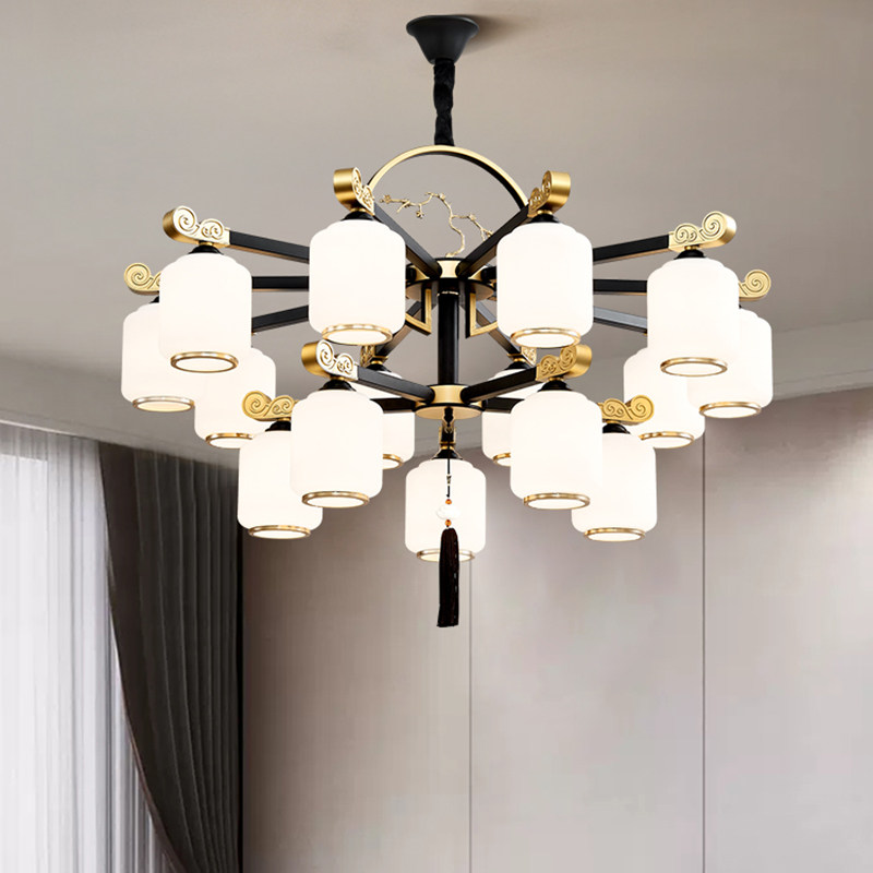 新中式客厅餐厅餐饮酒店吊灯大气楼房饭店包厢包房灯朝下款灯具,家装灯饰光源,客厅吊灯,淘宝优惠券,粉丝福利购,淘宝优惠卷