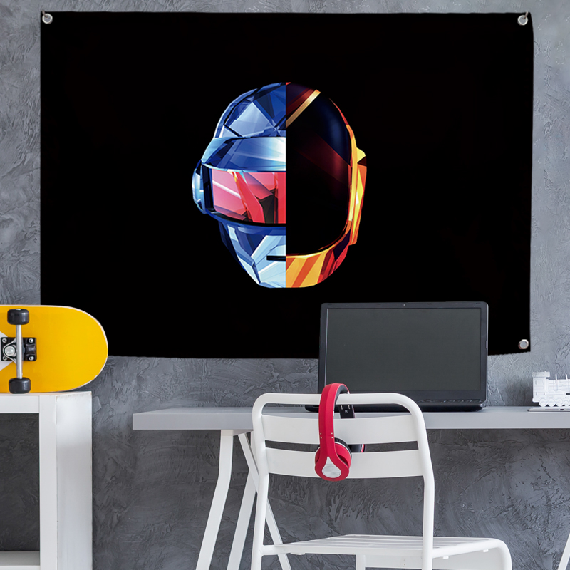 DAFTPUNK蠢朋克电音摇滚墙挂布