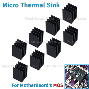 黑色 电脑主板mos管散热片 铝散热片 加强芯片散热辅助品