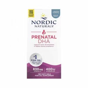 新西兰直邮 挪威小鱼Nordic Naturals孕妇/哺乳期鱼油DHA180粒