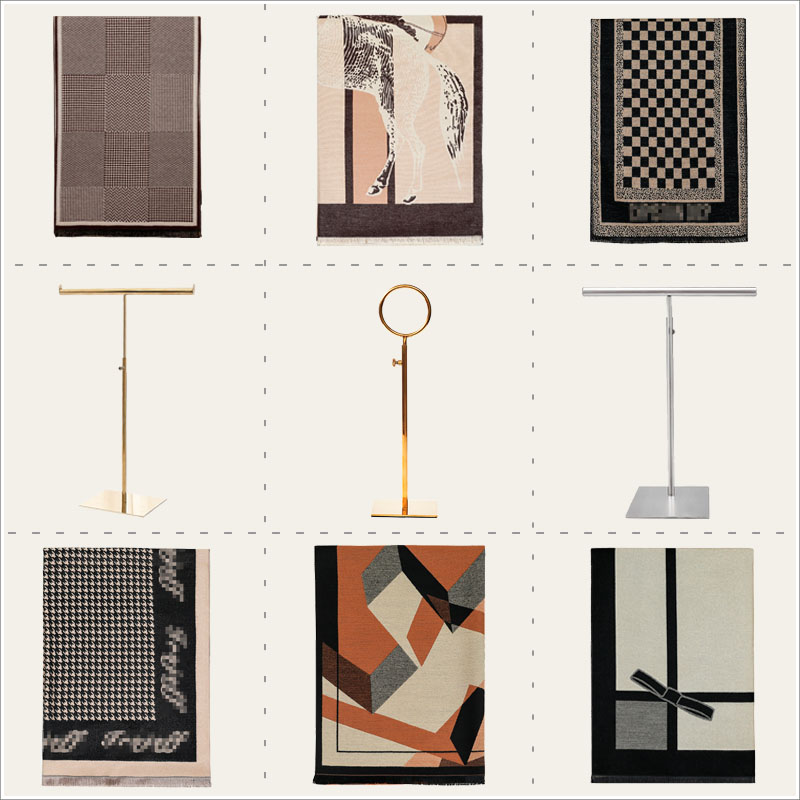 轻奢样板房衣帽间男士围巾饰品摆件展厅衣柜服饰陈列拍摄道具软装