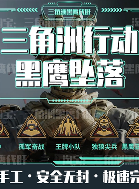 三角洲行动黑鹰坠落孤军奋战独狼尖兵王牌小队火种徽章代肝代打