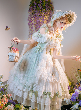 原创Lolita正版华丽花嫁【琉璃幻影】少女洛丽塔lo裙雪纺连衣裙