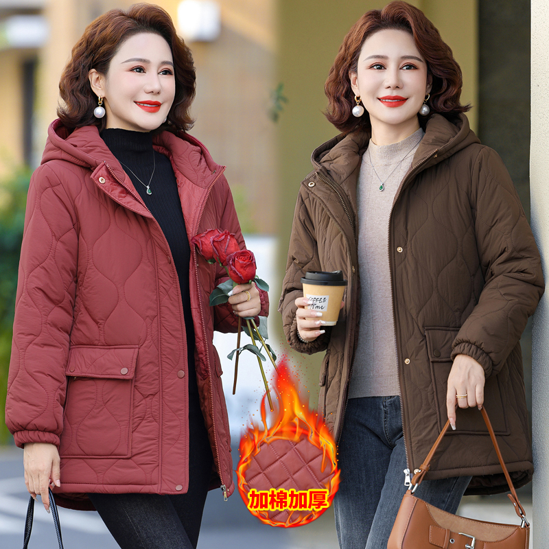 妈妈棉袄加厚中老年人冬季棉服女2025新款奶奶冬装外套小个子棉衣