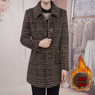 焦糖棕羊羔毛外套女短款 复古加厚保暖大翻领皮毛一体上衣 2025冬季