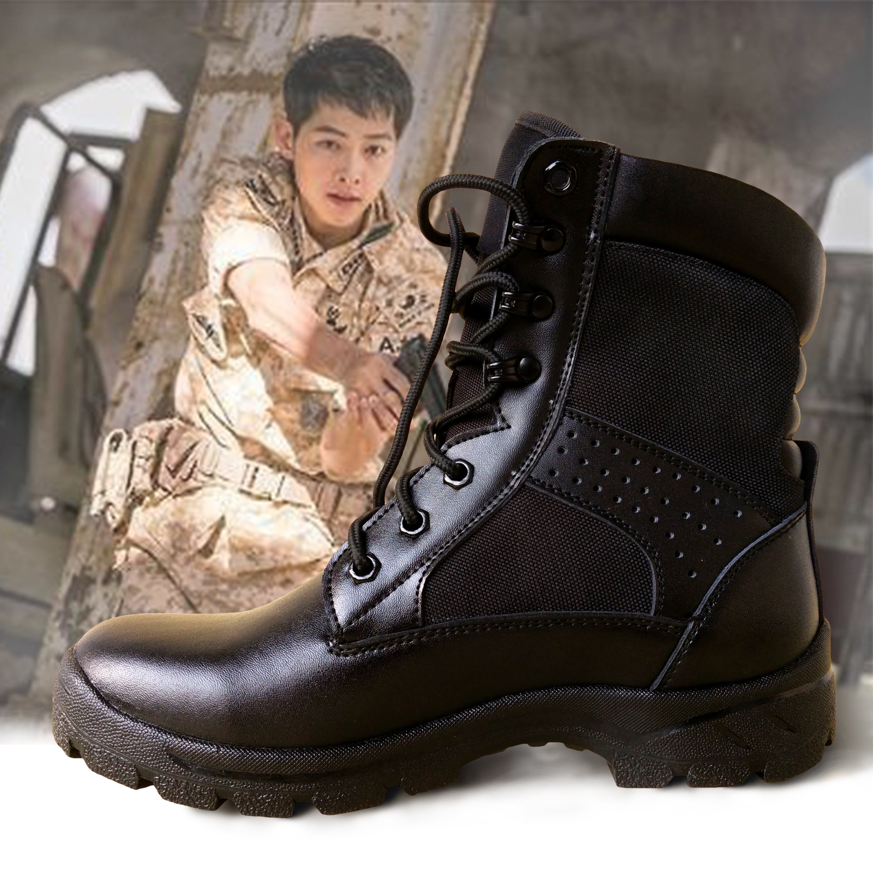 Boots militaires pour homme - dérapage - Ref 1398611 Image 1