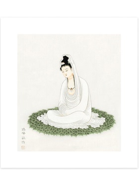 佛像挂画观音菩提观音弥勒佛文殊菩萨鱼篮观音观自在版画画像