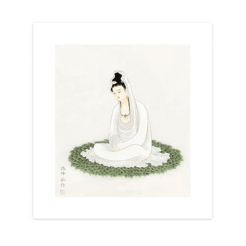 佛像挂画观音菩提观音弥勒佛文殊菩萨鱼篮观音观自在版画画像