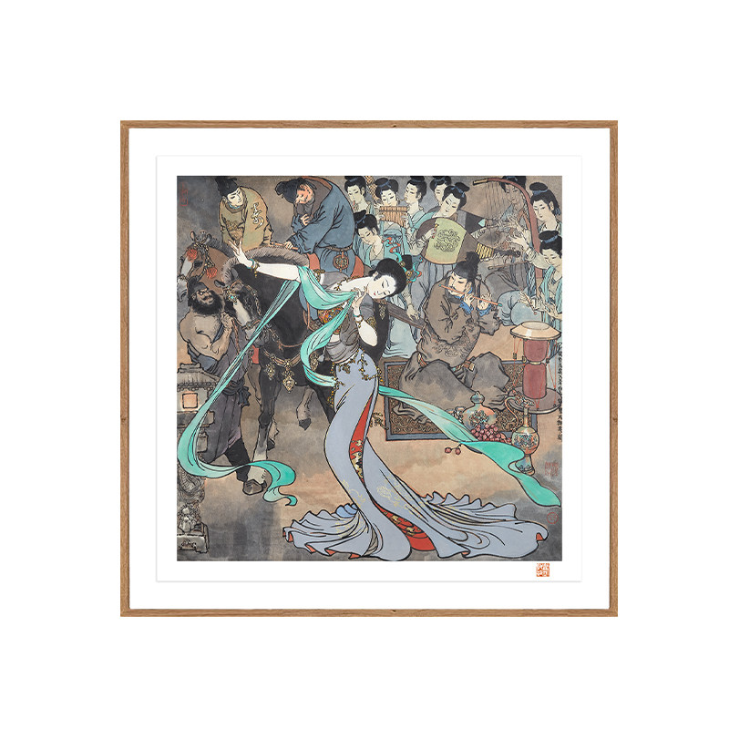 国画大师戴敦邦长恨歌系列签章款版画