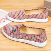 老北京布鞋 一脚蹬帆布妈妈鞋 中老年软底舒适单鞋 春夏新款 休闲女鞋