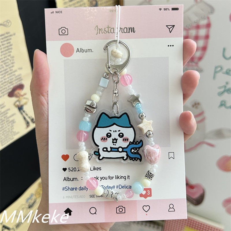 吉伊棉花糖猫手机壳链条钥匙扣