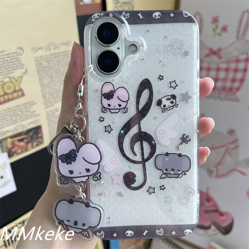 音符古早小兔子双层imd手机壳