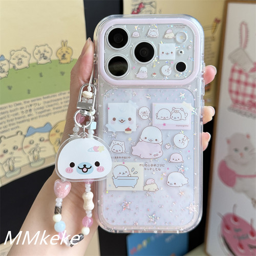 可爱豆芝麻海豹双层精孔手机壳