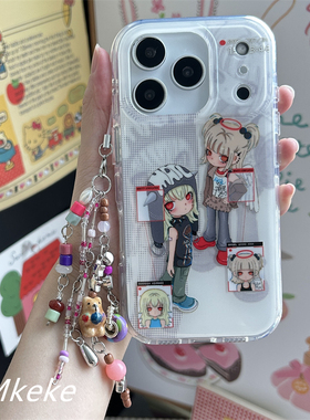 MMkeke小众古早感ins风时髦亚亚女孩适用iPhone17promax双层imd手机壳苹果16pro保护套14pm轻亚风13甜酷15pro