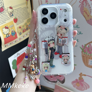 MMkeke小众古早感ins风时髦亚亚女孩适用iPhone17promax双层imd手机壳苹果16pro保护套14pm轻亚风13甜酷15pro