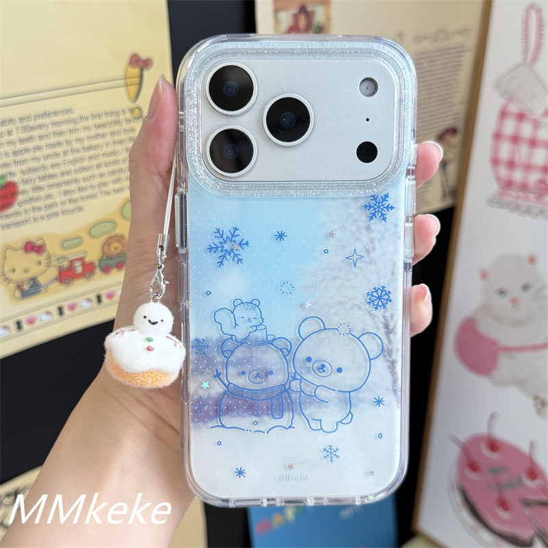 雪人轻松熊双层imd手机壳
