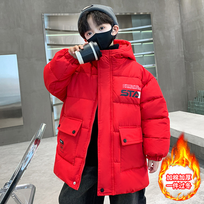 男童冬装羽绒棉衣2025款洋气儿童