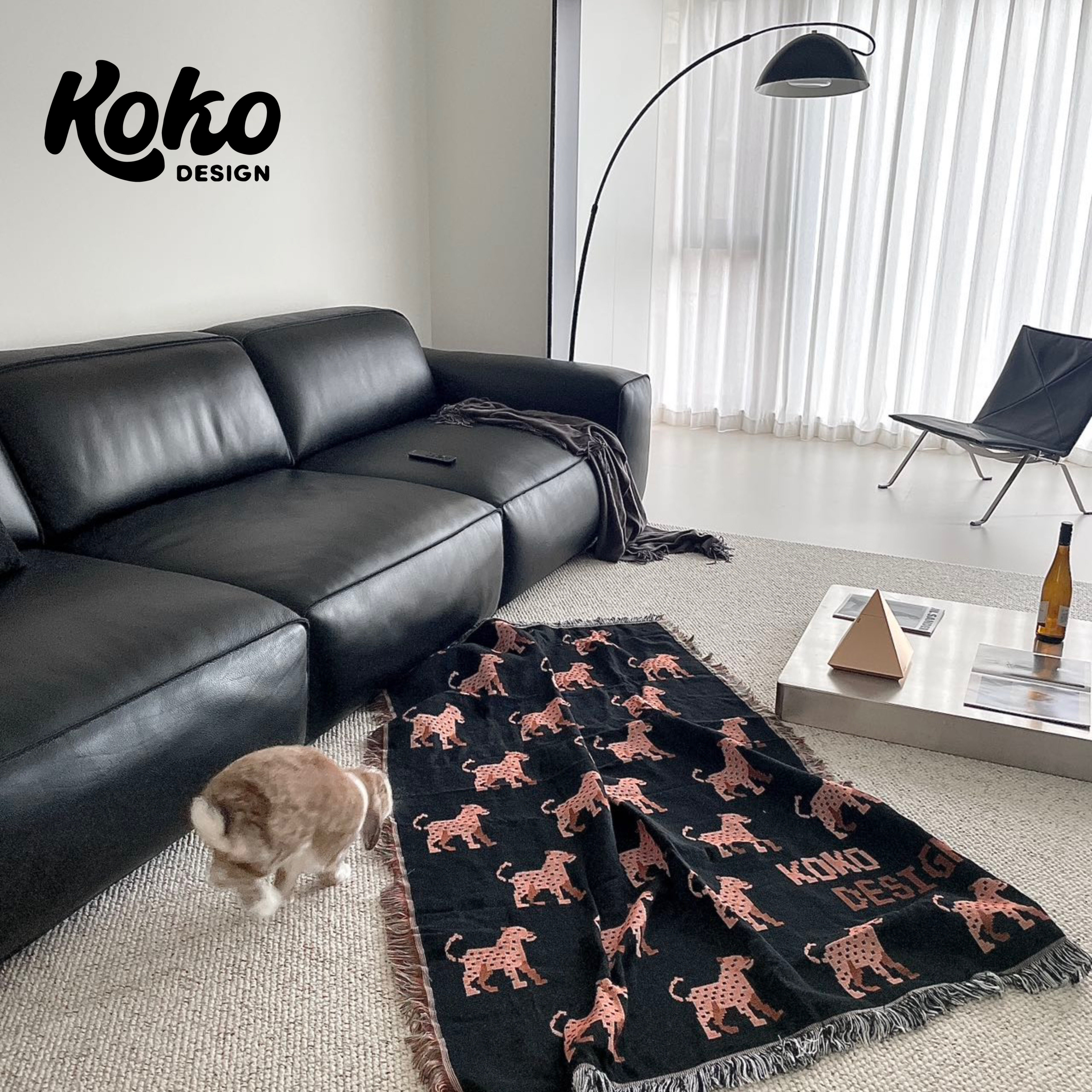 koko26年四季流苏针织盖毯轻奢复古豹子沙发毯柔软可机洗午睡毛毯