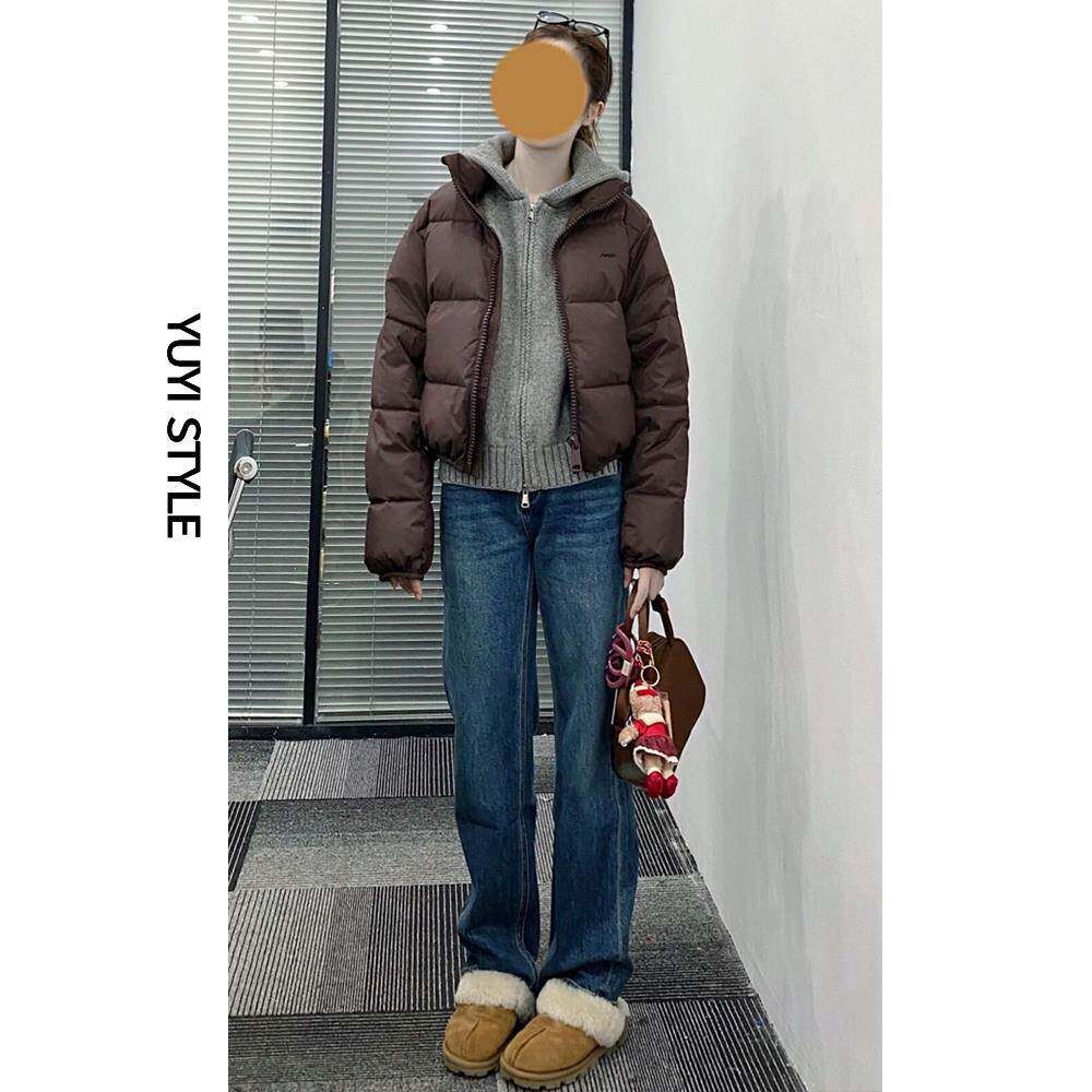 窄版直筒牛仔裤女春秋2025新款爆款宽松高腰小个子覆古烟管阔腿裤