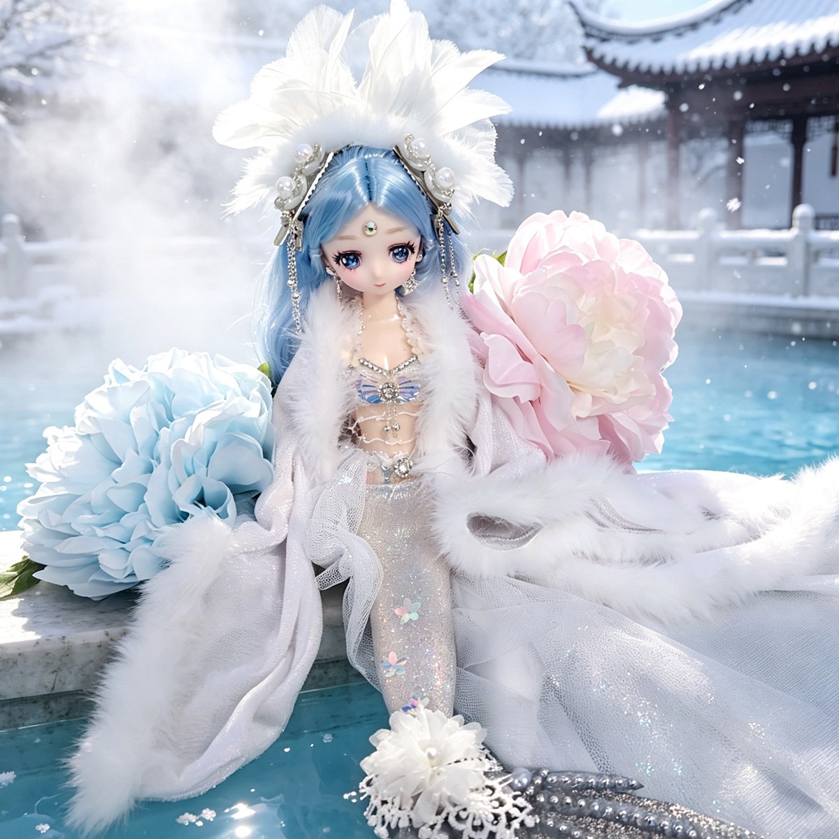 卡通美人鱼公主换装娃娃生日礼物