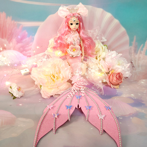 梦幻婚纱娃娃女孩灯光生日礼物