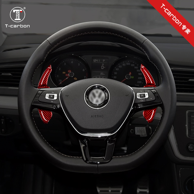 途观方向盘改装碳纤维换挡拨片